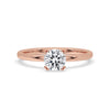 Round solitaire engagement ring featuring a stunning diamond, perfect for an unforgettable proposal.
