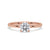 Round Shaped Diamond Solitaire Engagement Ring In Rose Gold