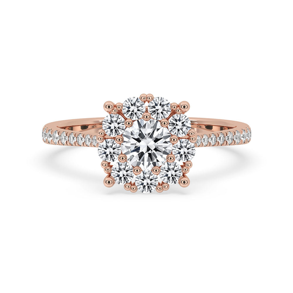 Diamond Cluster Engagement Ring