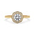 Halo Round Diamond Engagement Ring In Yellow Gold