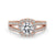 Round Cut Split Shank Engagement Ring