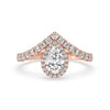 Pave Halo Engagement Ring