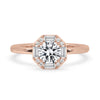 Octagon Halo Diamond Ring