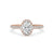 Classic Oval Engagement Ring With Halo In Rose Gold