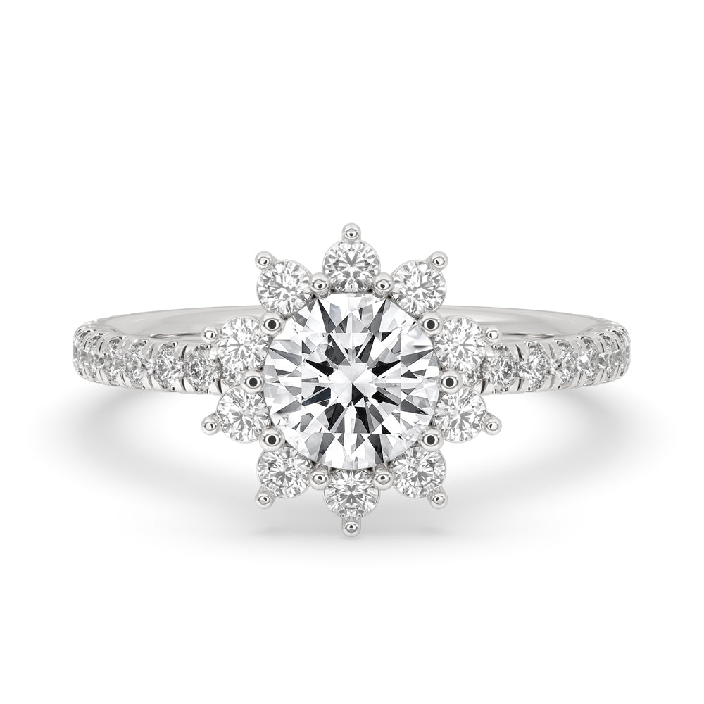 Diamond Cluster Ring With Pave Setting