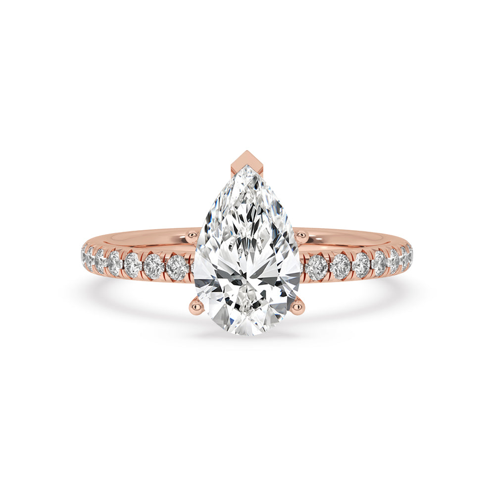 Pear Pave Engagement Ring