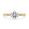 Round Diamond Ring with a prong setting ring and Lab Grown Diamond, crafted in gold for timeless elegance.