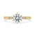 Round Diamond Ring with a prong setting ring and Lab Grown Diamond, crafted in gold for timeless elegance.