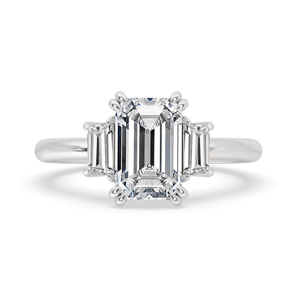 Three stone engagement ring with timeless elegance
