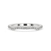 A sleek white gold band featuring a minimalist and elegant design.
