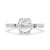 Elegant rose cut diamond ring set in white gold
