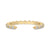 Open Gap Wedding Band with round diamonds in yellow gold.