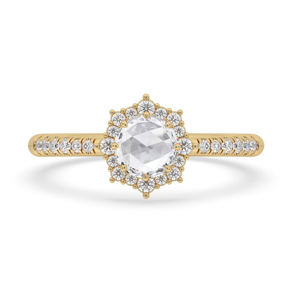 Antique diamond cluster ring with a vintage-inspired design.
