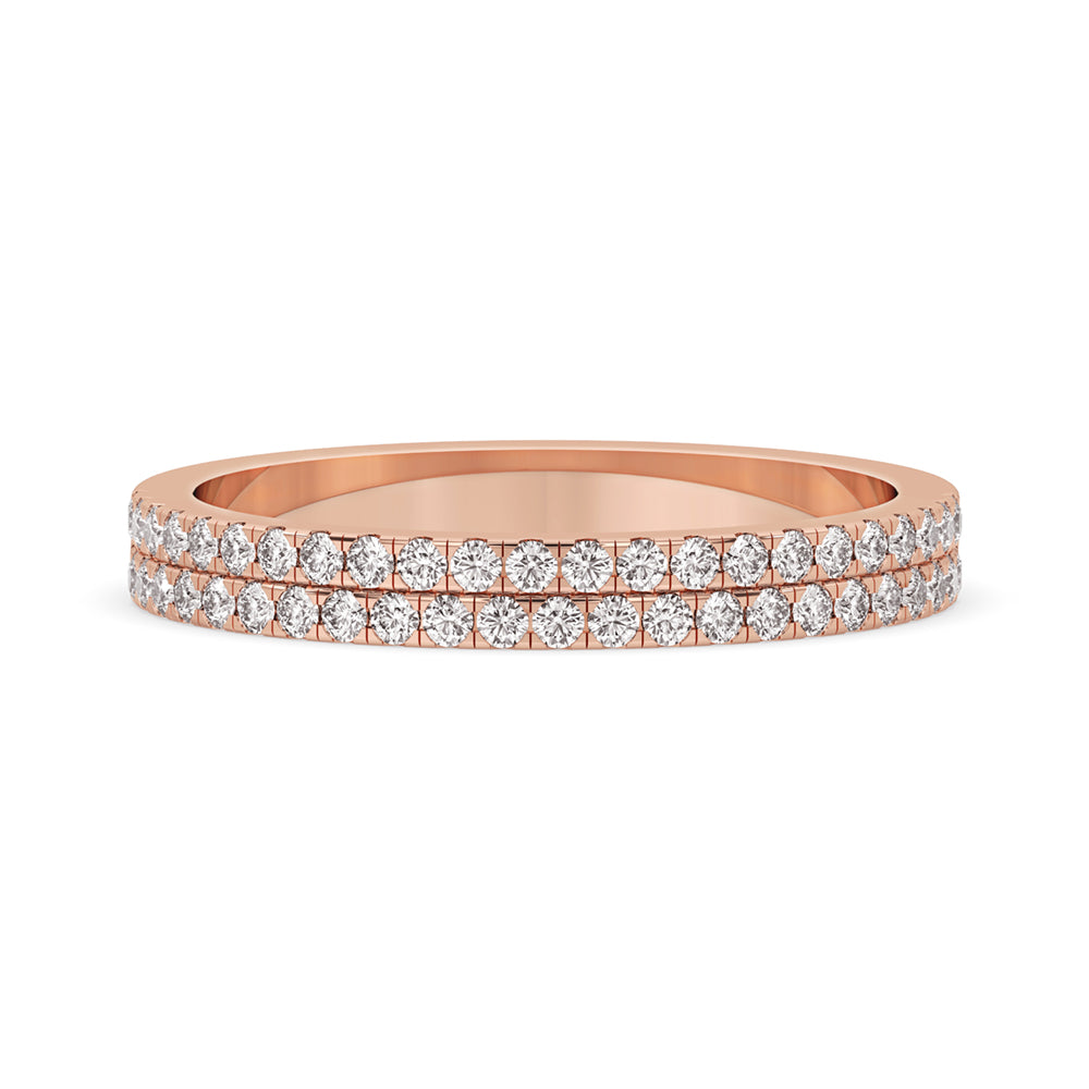 Luxurious Multi-row Diamond Wedding Band