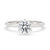 6 Prong Hidden Halo Engagement Ring With Knife Edge Shank