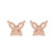 Butterfly Stud Earrings In Rose Gold