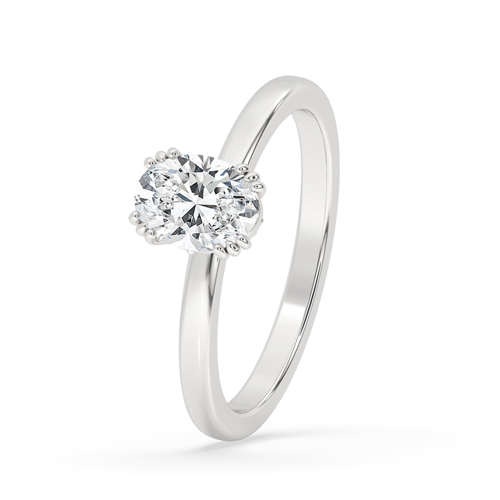 Solitaire Engagement Ring in White Gold