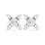 White Gold Flower Stud Earrings