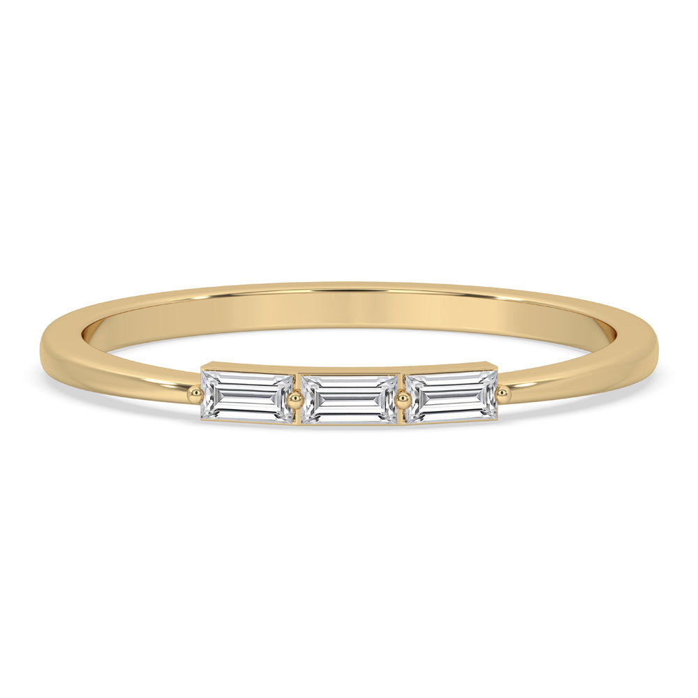 Baguette diamond wedding band with a sleek and elegant design.
