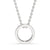 Classic round diamond pendant featuring a timeless design.
