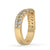 Double Row Wedding Band with Carat Diamonds Band.