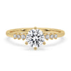 Round diamond ring with prong setting, featuring igi certified Lab Grown Diamond in a handmade jewelry design.