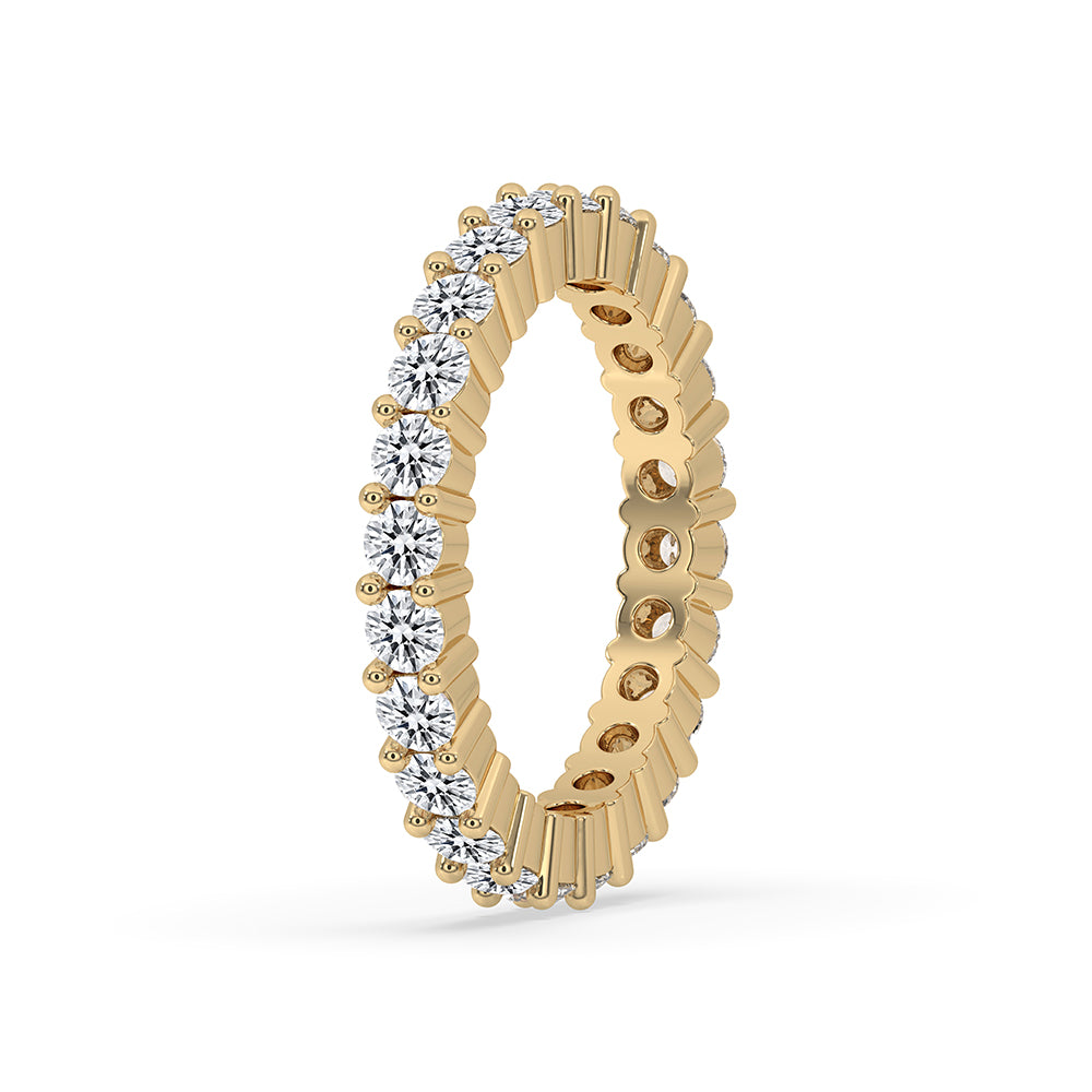 Eternity Wedding Band featuring shared prong elegance.