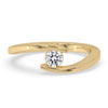 Bypass ring featuring a modern design and sparkling diamonds for an elegant and stylish look.
