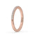 Rose gold band with a half eternity wedding band for timeless beauty.
