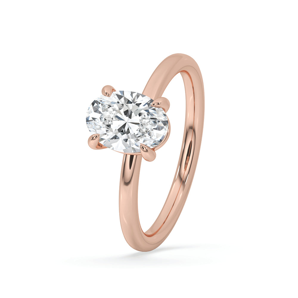 Oval diamond ring showcasing a stunning centerpiece with elegant curves for a sophisticated look.
