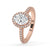 Oval cut diamond ring with a stunning halo design for timeless elegance.