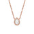 Halo Pendant with a stunning rose gold pendant.