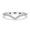 Chevron wedding band with intricate design and elegance.
