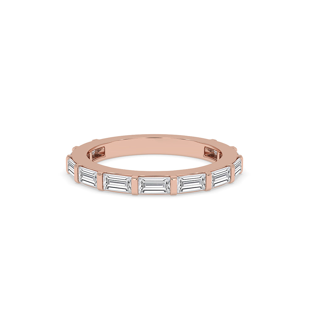 Baguette diamond band featuring a stunning baguette and diamond band design.
