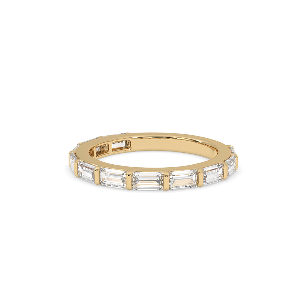 Baguette diamond band featuring a stunning baguette and diamond band design.
