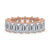 Emerald cut eternity band with a stunning modern design.
