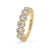 Stylish half eternity band featuring exquisite detailing and design.