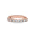 Round diamond eternity band set in a round diamond wedding band design.
