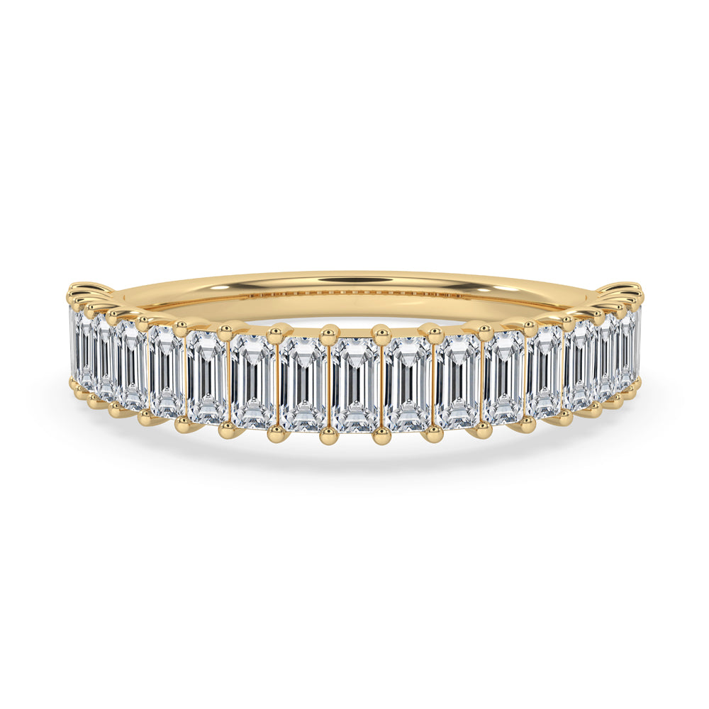 Diamond Baguette Band – Yellow Gold