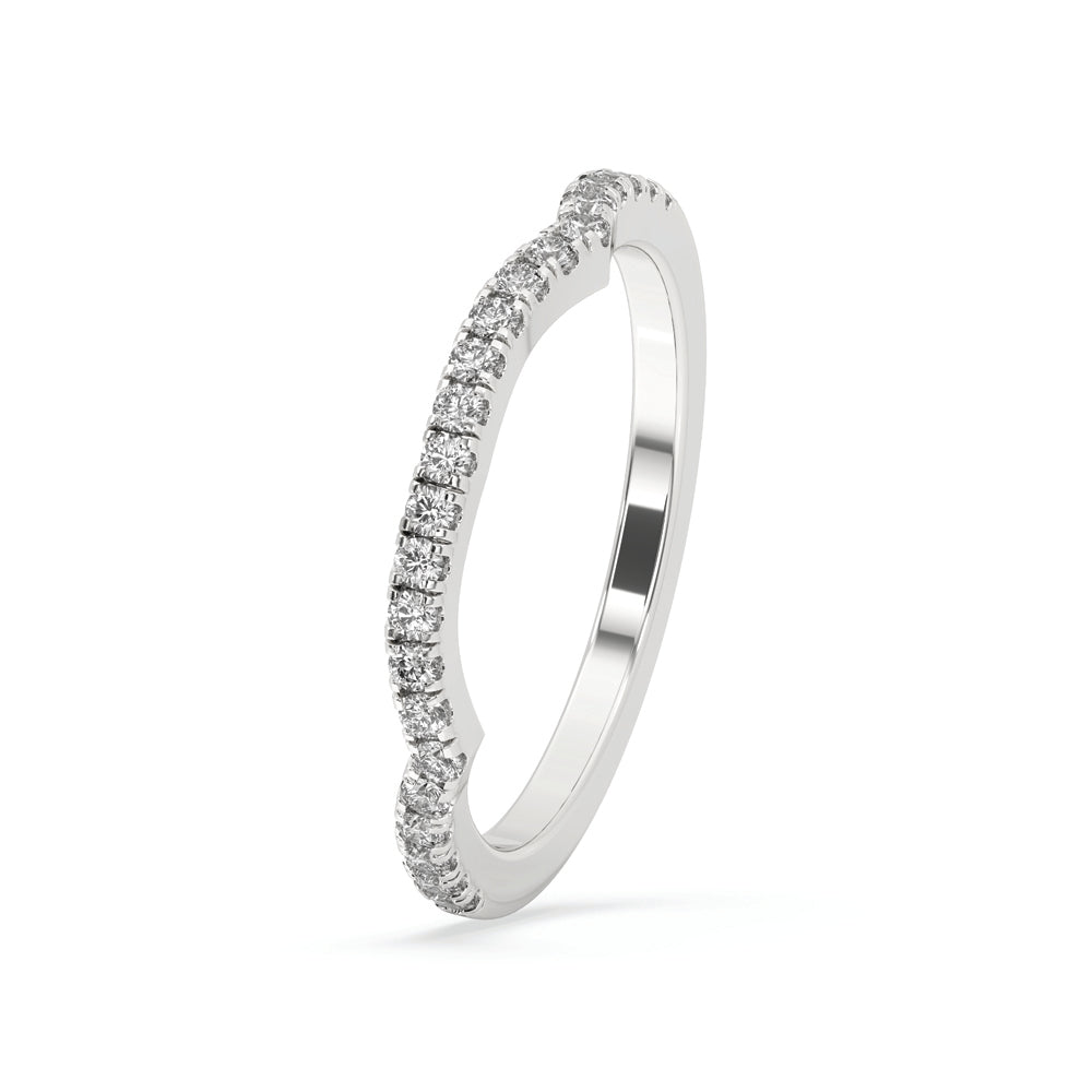 A sparkling white gold diamond band adorned with exquisite craftsmanship.
