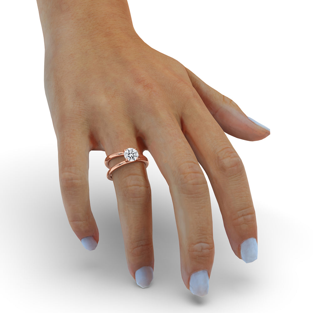 Split Shank Solitaire Engagement Ring