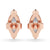 Marquise diamond stud earrings with classic V prong detailing.