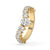 Sparkling half eternity diamond wedding band with shine.