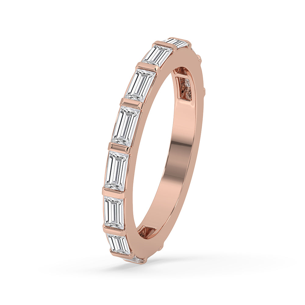 Baguette diamond wedding band with a beautiful baguette diamond band for elegance.
