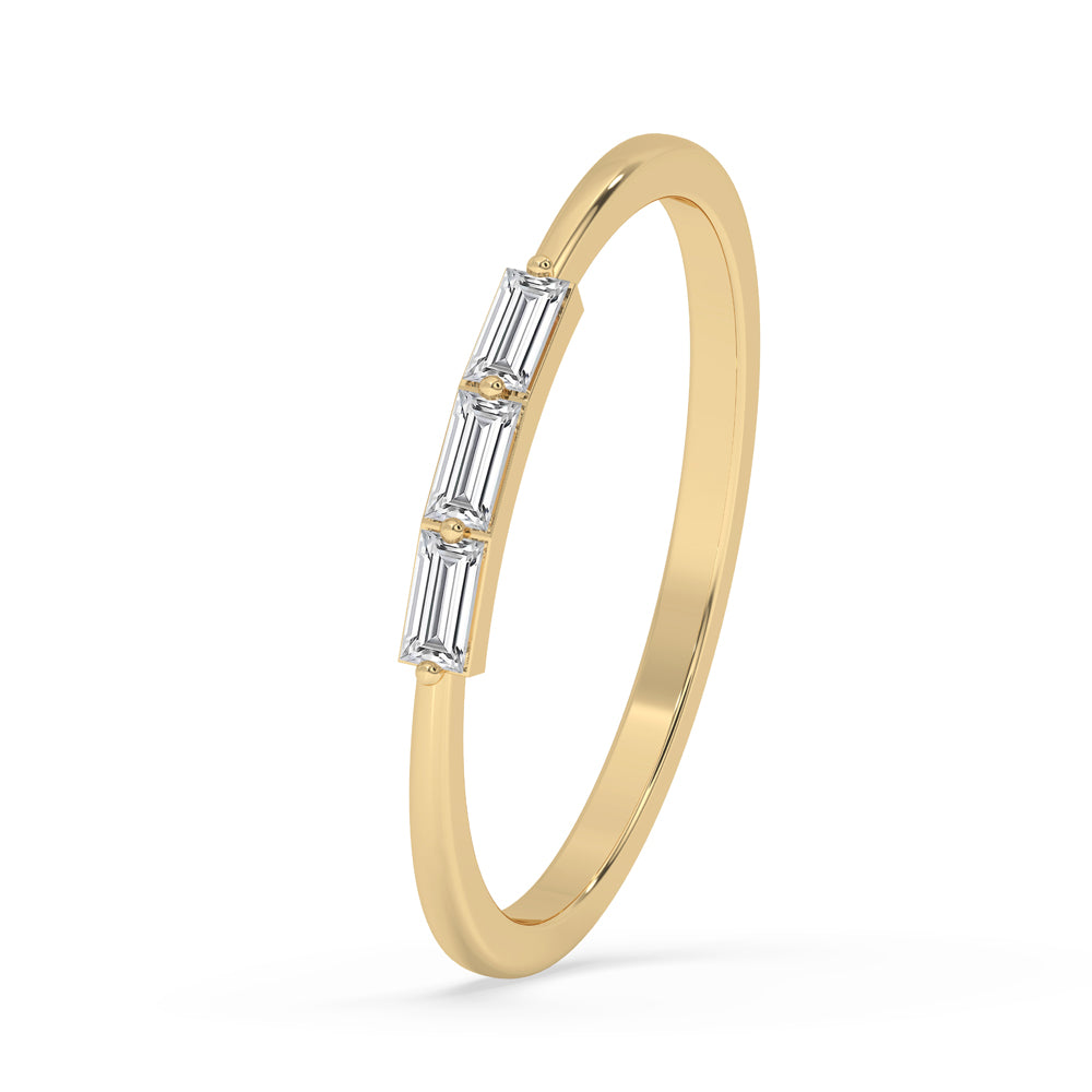 Yellow gold wedding band with intricate detailing and timeless appeal.
