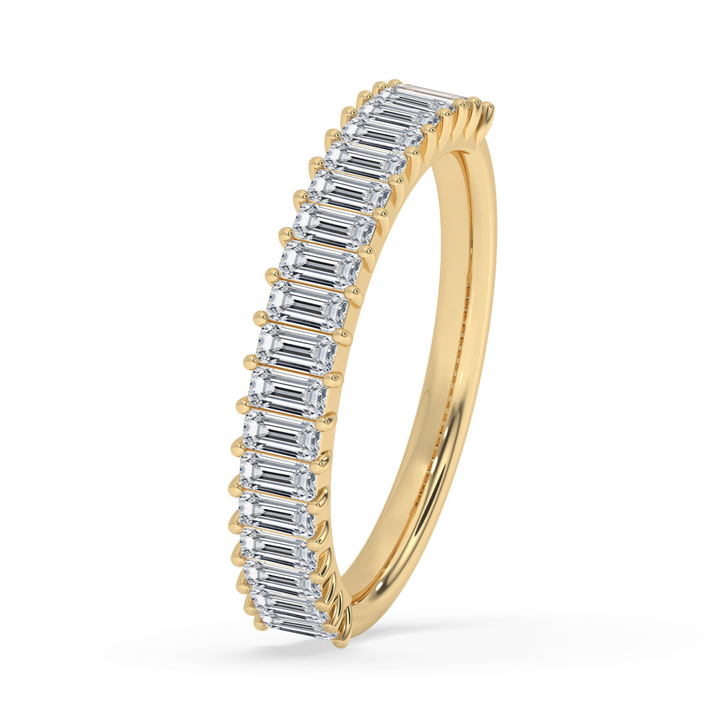 Diamond Baguette Band – Yellow Gold