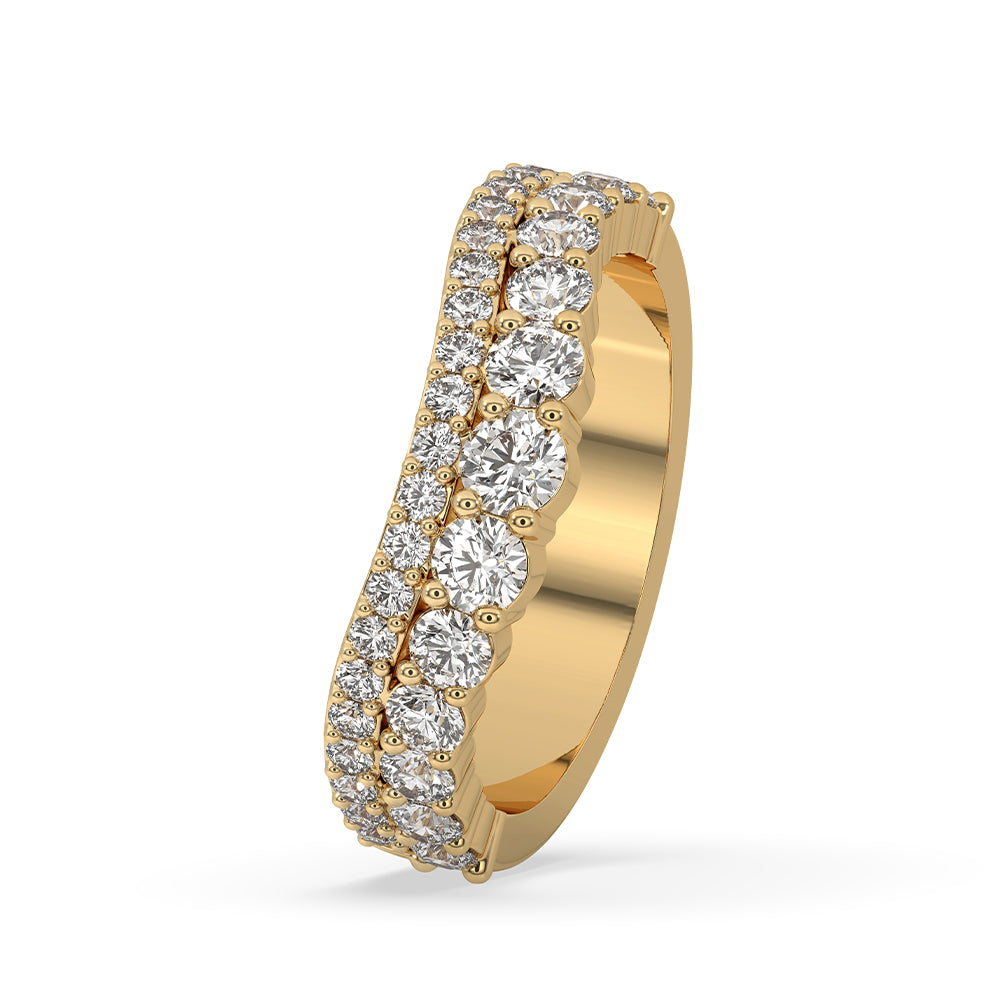 Curvy Wedding Band in Yellow Gold Wedding Band.