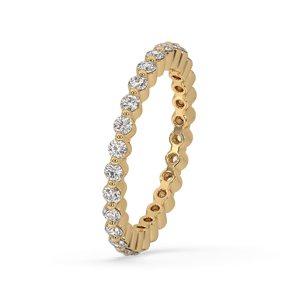 Shared Prong Eternity Band with Lab Grown Diamond.