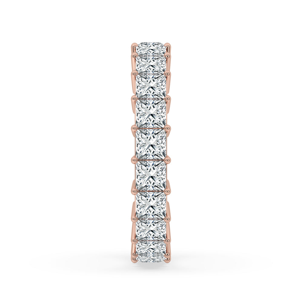 Sleek princess cut band crafted for elegance
