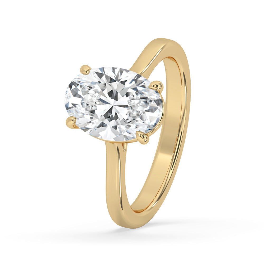 Elegant oval diamond ring with a timeless appeal
